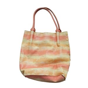 Hammit Oliver Handbag gently used pink and cream with brushed gold